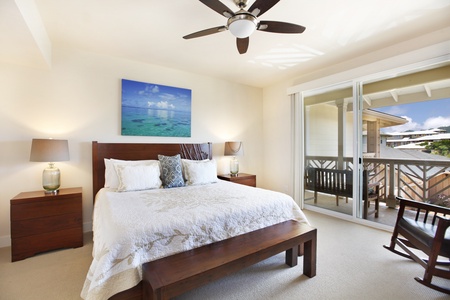 Primary Bedroom features a king bed for a tranquil retreat.