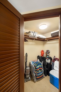 The home offers an extra storage space for your getaway essentials.