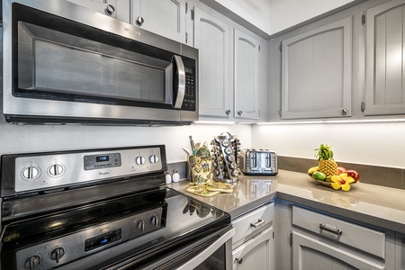 Enjoy a fully equipped kitchen with modern appliances, perfect for cooking in.