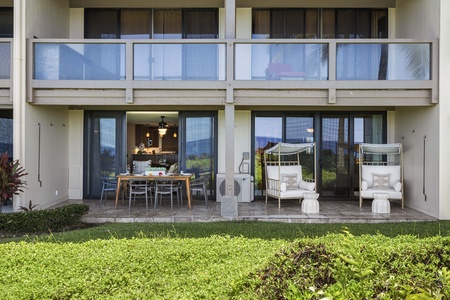 Unwind in your private lanai, the perfect tranquil spot for sipping cocktails and basking in the warm island breeze.