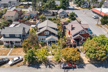 An elevated perspective of the home.