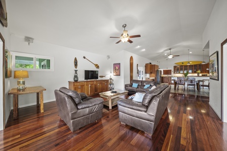 Second angle of the living space showing indoor-outdoor flow and abundant natural light.