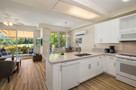 View from the kitchen to the lanai.