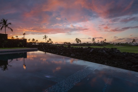 The infinity pool frames the perfect Pacific sunsets.