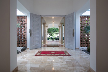 Elegant entryway to the stunning villa.