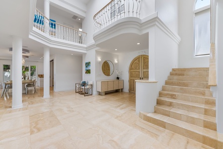 Graceful arches and light-filled spaces guide you from one stunning room to the next.