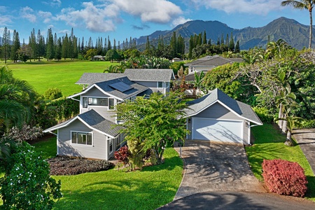 Our 3-bedroom Princeville vacation rental offers the ultimate in comfort and style, with each bedroom featuring its own ensuite bathroom and a private lanai for soaking in the island vibes