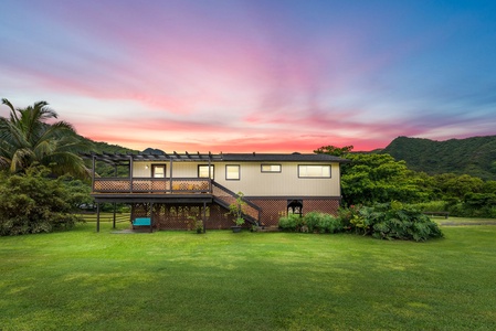 Watch vivid Hawaiian sunsets unfold from your private backyard, the perfect end to adventurous days.