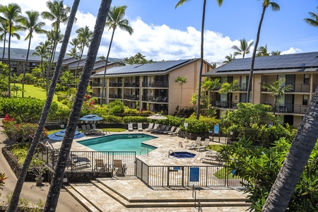 Views of the complex pool from the Lanai