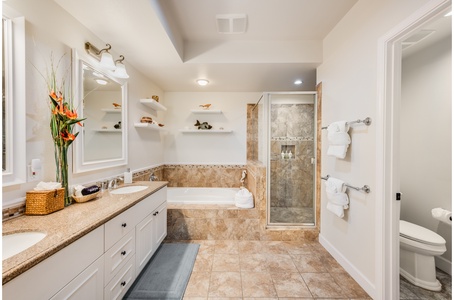 Primary bedroom royal bathroom will be there for you at the end of a busy day