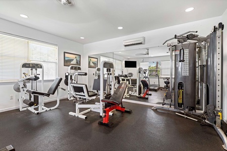 With a wide selection and AC, you'll never miss a quick workout even on vacation.