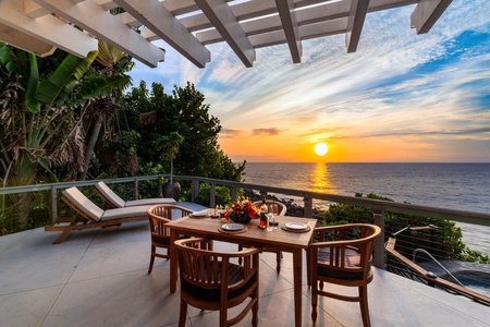 Dine under golden skies with sunset views that steal the show every night.