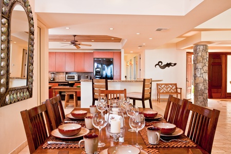 Indoor Dining For Six with View of TV and Kitchen