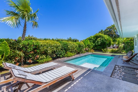 Seamless flow with an open floor going to the lanai from the main areas.