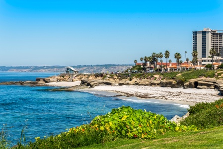 La Jolla beaches  just steps away