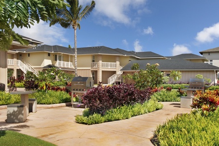 Exterior with shared BBQs throughout the property