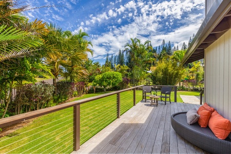 Sip morning coffee or unwind with evening cocktails while soaking in the lush views from the private lanai.
