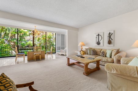 Enjoy the tropical garden views from your home away from home.