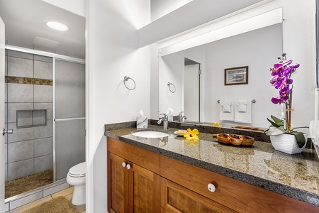 Primary bathroom with walk in shower