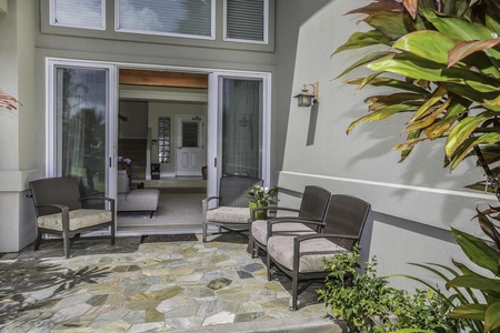 Relax on the sunny private lanai