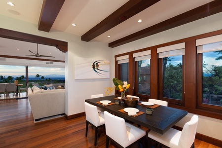 Alternate view of dining room with natural light