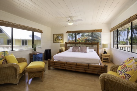 Bright and airy room offering comfort and relaxation for guests.