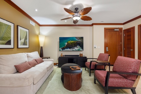 Sink in to plush furnishings with your favorite book.