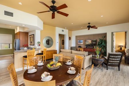 A large grassy area in front of your private lanai for your kids to enjoy playing or an area to sunbathe in the day or stargaze at night!