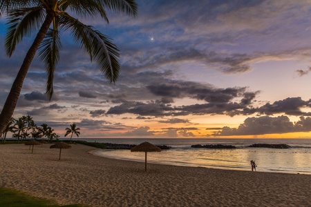 Sunsets over the Pacific Ocean at Ko Olina Beach Villas.