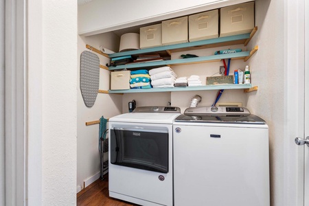 Full sized in unit laundry center!