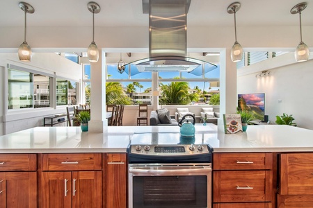Kitchen views out to the marina!