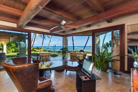 Oceanview office space with direct lanai access and inspiring vistas.