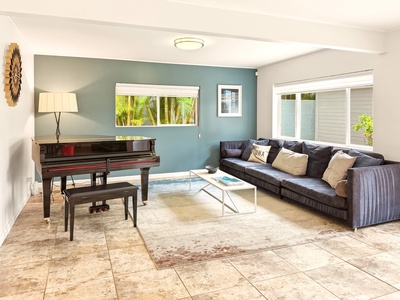 The guest cottage features a full kitchen, perfect for home-cooked meals.