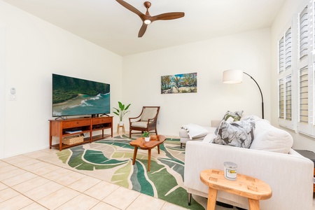Cozy seating arrangement in the heart of the villa’s living space.