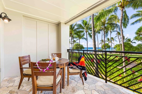 Lanai with ocean views