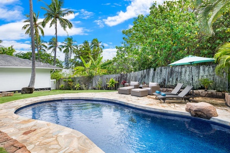 Brand new in-ground pool, with large back yard.