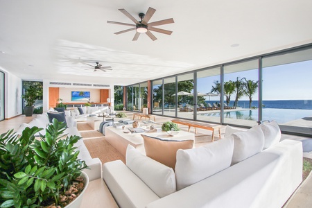 Enjoy the open living space that connects the indoors to the outdoors with great ocean views.