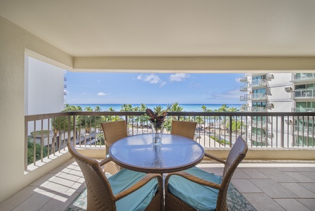 Unwind on the private lanai with ocean views, the perfect spot to relax and savor paradise.