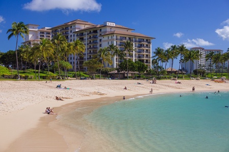 The private lagoon at Ko Olina is the perfect place for a relaxing afternoon in the sun.