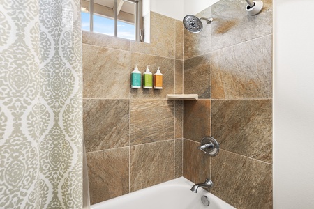 Relax in the tub or refresh in the shower combo.