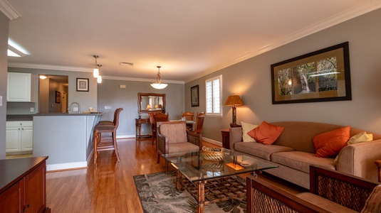 Sink in to the plush couch in the living room area with your favorite book.