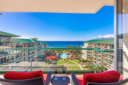 Relax on your lanai with breathtaking views of the ocean and resort.