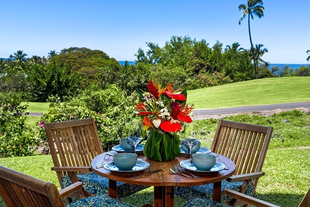 Dine outside with Golf course & Ocean Views.