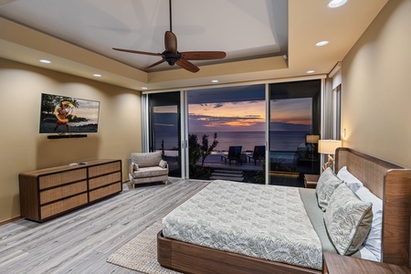 Your master bedroom opens to breathtaking ocean sunsets, creating the perfect sanctuary for unwinding after days of adventure.