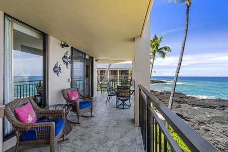 There are a number of seating options of the wrap around Lanai