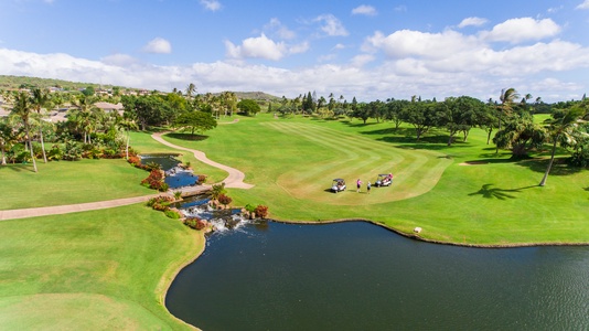 Waterfalls at the Ko Olina golf course.