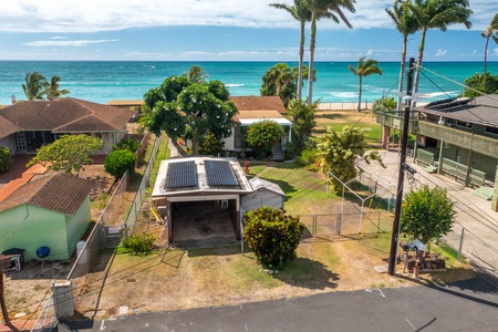 Elevated shot of the home