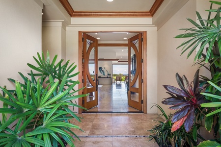 Custom architectural interior entryway.