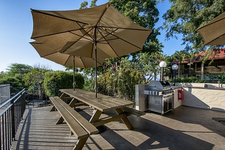 Picnic tables for guests to enjoy