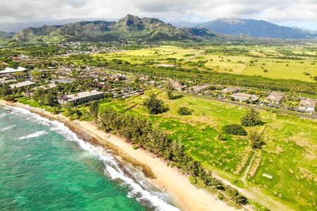 The condo is just a quick trip to the beach.